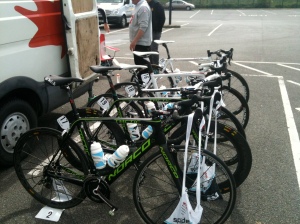 Bikes ready for stage 1